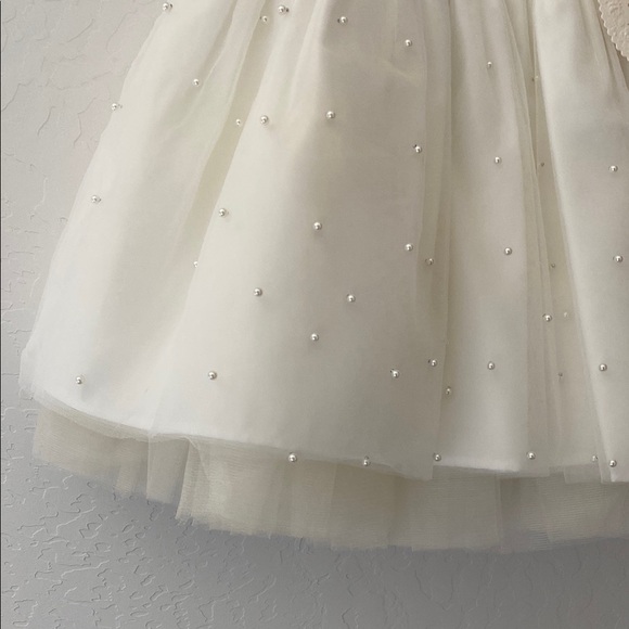 American Princess White Dress with Pearl Detail - Size 5 - Picture 5 of 9